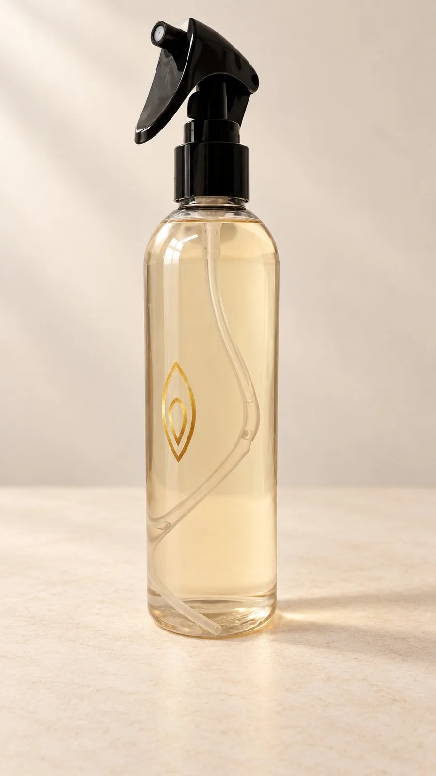 Frasco de home spray com o símbolo dourado da Luxálys